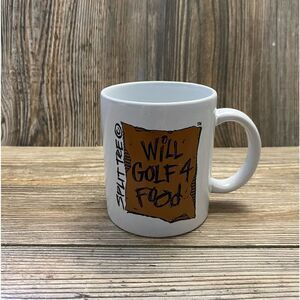Split Tee WILL GOLF 4 FOOD Sign Coffee Mug 11 oz Coffee Mug Golfer Humor Funny